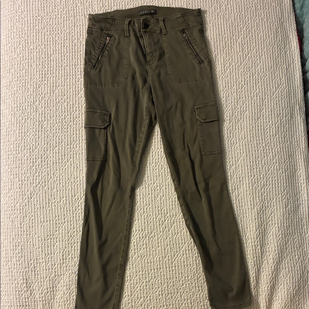 Women’s olive Green skinny Cargo Pants